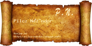 Pilcz Nándor névjegykártya